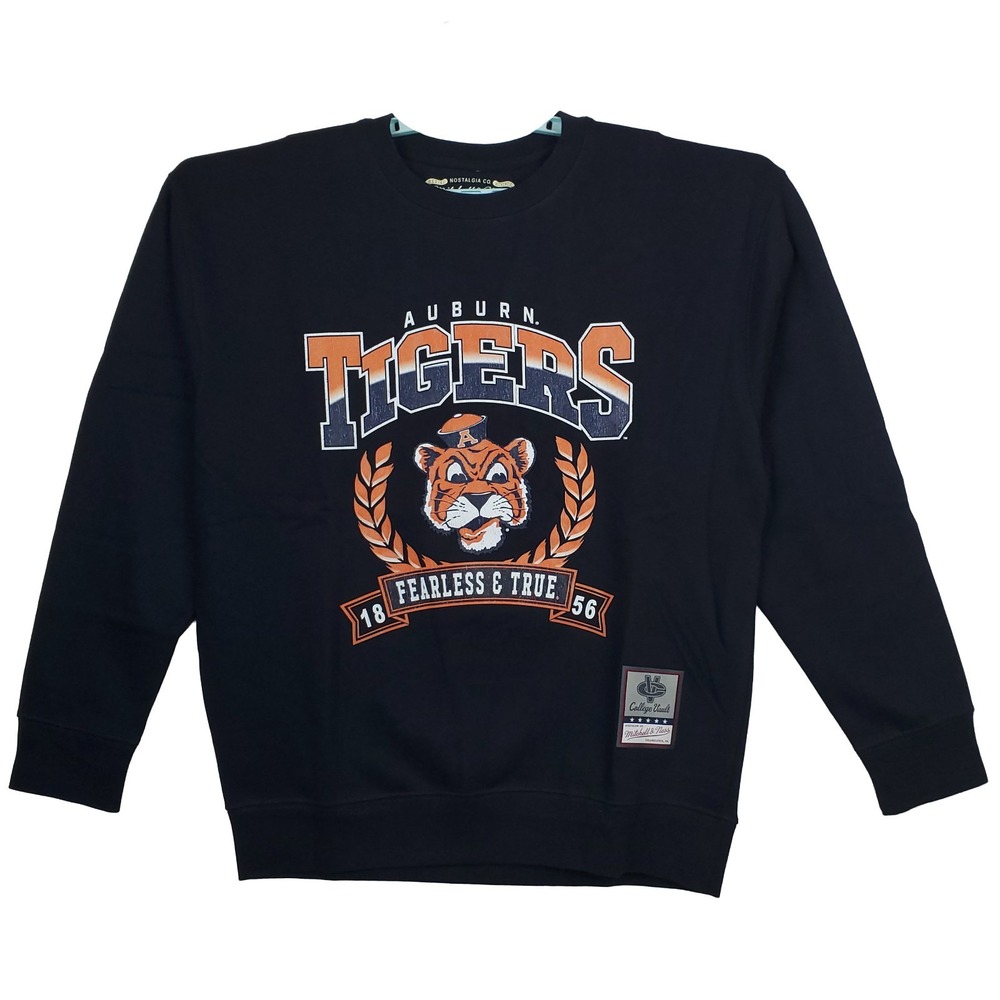 Auburn Tigers Mitchell & Ness NCAA Large Sweatshirt 1856 Mascot Art Navy NWT